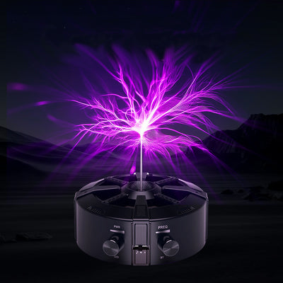 Tesla Coil Electronic Music Box 60W Bluetooth Audio Input Touch Lightnings 0-10CM Discharge Frequency 5-50Hz Scientific Experiment Model ABS Material Compact Design Wireless Lighting Show