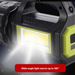 Bikight Solar Flashlight for Emergencies Search LED Solar Camping Lights Multifunctional Flashlight Power Bank