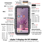 LinkMejor T-Display-P4 ESP32 Development Board Dual MCU ESP32-P4 ESP32-C6 AMOLED/TFT Touch Screen GPS WiFi BLE LoRa SX1262 2MP Camera IMU+RTC/TF