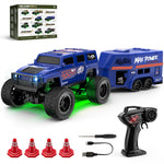 LinkMejor E88 E89 RTR 1/64 2.G RWD Mini RC Car with Suitcase Off-Road Climbing Truck LED Light Two Speed Full Scale Desktop Large Foot Remote Control Vehicles Models Boys Gifts Toys