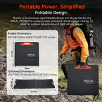 Blackview Oscal Powermax 3600 SE PM3600SE Rugged Power Station+2*PM200 Pro Solar Panel Kit Power Station 3600W 14 Versatile Outlets with 14 Outlets LiFePO4 Cells 6 * LED Light Modes Power Backup for Emergency Communication Camping House Trolling