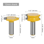 2PCS Canoe Flute and Bead Router Bit Set Precise Cutting Tool Ideal For Decorative Edges Long-Lasting Performance 1/2" 1/4" 6mm 8m 12mm