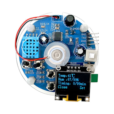 LinkMejor Atomizing Humidifier Kit DC5V OLED Display Real Time Monitoring DIY Circuit Board Easy Assembly