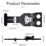 Adjustable Angle Track Saw Square with -45° to 45° Quick Positive Angle Stop 90° Right Angle Guide Rail Protractor Positioning Plate