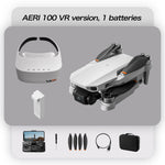 LinkMejor Aeri 100 WiFi FPV with VR Goggles Glasses HD Dual Camera Optical Flow Hover Brushless Foldable 2.4G RC FPV Drone Quadcopter RTF