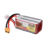 LinkMejor 14.8V 2000mAh 95C 4S LiPo Battery XT60 Plug for RC Drone