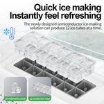 Comfook 120W/150W Portable Mini Ice Maker 8/12 Solid Ice Cubes Fast Ice Making Compact Household Countertop Ice Maker for Home Office Camping Vehicle Use