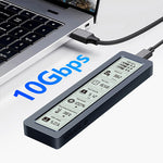 ShuoLe SL-TP26-P M2 NVMe SSD Enclosure with Digital Display USB 3.2 Gen2 Type-C 10Gbps High Speed Aluminum Alloy Heat Dissipation Real Time Monitoring External SSD Case