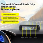 Solar Tire Pressure Monitoring System In-Car Ambient Temperature Detection Four Tire Pressure