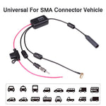 DAB+FM+Car Stereo Antenna Aerial Splitter Cable Adapter 12V Radio Signal Amplifier Antenna Signal Booster FM/AM Car Accessories