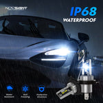 LinkMejor N57 2PCS Car Headlight LED Bulbs Kit 6500K Headlamp IP68 Waterproof LED Headlamp White Light