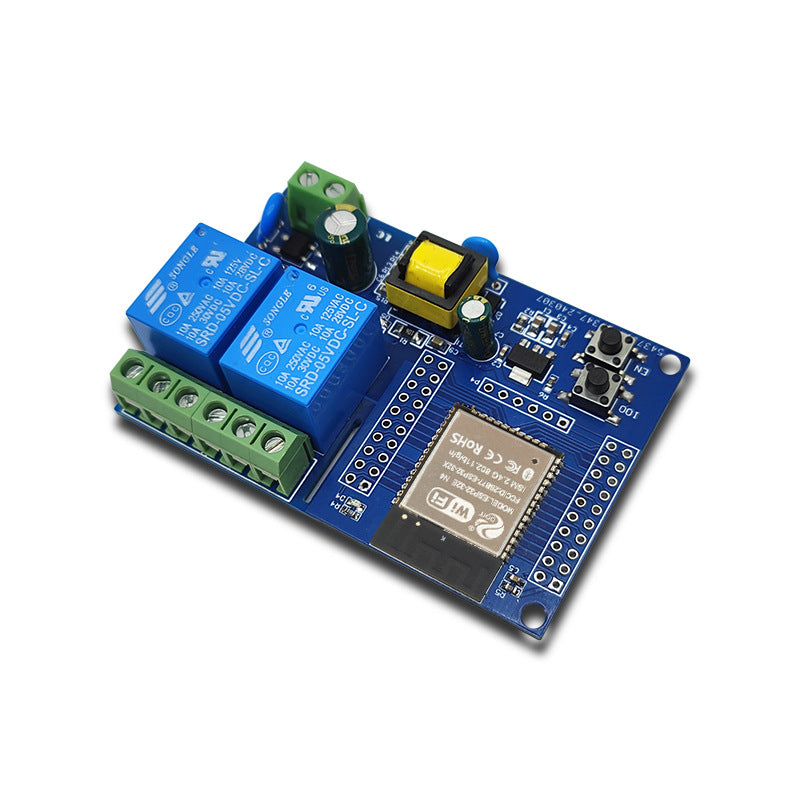 AC220V Power Supply ESP32 Wi-Fi bluetooth 2 Channel Relay Module ESP32 Secondary Development Board