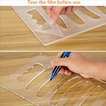 6-in-1 Acrylic Woodworking Handle Router Template Guide 6 Styles Clear Precision Craft Tool Compact Lightweight for DIY Projects