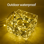 IPRee 32M LED Solar String Lights Fairy Green Wire Outdoor Christmas Light Tree Garland Waterproof  for New Year,Garden,Street Home Party Wedding Decorion Light