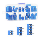 50PCS PCB Terminal Block Connector Pitch 5.0mm Straight Pin KF301 2P 3P 4P Screw PCB Terminal Blocks Connector Assortment Kit