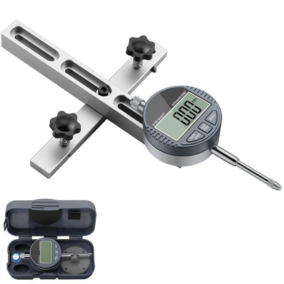 0-1Inch Digital Dial Indicator Table Saw Gauge Suitable for Table Saws with a Slot Width of 3/4" (19mm) or more for Aligning and Calibrating Work Shop Machinery Band Saw and Drill Press