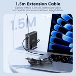 [GaN Tech] Toocki TCT240-33 240W 6-Port USB PD Charger with Smart Digital Display 2USB-A+4USB-C PD3.1 Fast Charging Desktop Charging Station EU Plug for iPhone 17 17Pro 16 Pro Max 15 14 for Xiaomi 17pro for Huawei Mate XTs