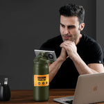 1500ml Large Capacity Portable Thermos Bottle with Straw, 304 Stainless Steel, Thermal Mug, Cup, Coffee Cup, Sports Flasks, Cold and Hot Water Bottle