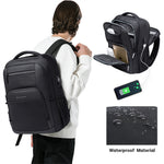 LinkMejor Backpack Men's Shoulder Bag 15.6 Laptop Computer Bag Casual Sports Travel Backpack Breathable Large Capacity USB Charging Backpack
