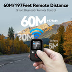 LinkMejor T13 Wireless Bluetooth Remote Control 1.4 Inch HD Color LCD Display 5 Levels Brightness Adjustment 60m Long Range One-Click On/Off Waterproof Long Battery for GoPro Hero 13 12 11 10 9 8 Max Action Camera