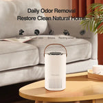 Portable Air Purifier LED Digital Display Wireless Odor Removal Negative Ion Generator for Car and Home
