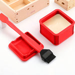 LinkMejor Silicone Glue Brush Kit Non Stick Adhesive Applicator Easy Clean Black Bristles Storage Pod for Woodworking Arts Crafts Projects