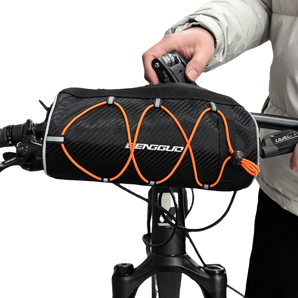 LinkMejor 2.5L Multi-functional Bike Handlebar Bag Portable Reflective Large Capacity Storage Shoulder Bag Bicycle Bag for Outdoor Cycling