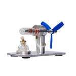 Stirling Engine Model with Fan Blades Physics Experiment Science Discovery Production Invention DIY Project Part Gift Collection Toys