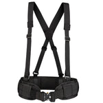 125cm Men's Nylon Tactical Belt Adjustable Suspender Outdoor Training Combat Hunting Waistband Set