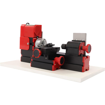 EU Plug 24W 20000rpm/min High-Speed Mini Wood Metal Lathe Machine 12V DIY Tool CNC Metal Motorized Lathe Machine