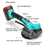 18V 6 Speed Tile Tiling Machine Vibrator Suction LED Light For 120x120cm Ceramic Floor W/ 2pcs Battery