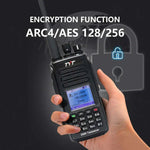 LinkMejor MD-UV390 PLUS 10W Dual Band DMR Radio VHF UHF Digital Walkie Talkie Long Talking Range IP67 Portable Transceiver Ham with Encryption Function
