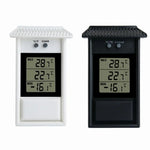 Digital Display Thermometer Max Min Waterproof for Indoor Outdoor Garden-20°C to 50°C High Accuracy Battery Operated IP45 Black White