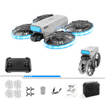 LinkMejor XJ2 MINI WiFi FPV with Folded 4.3" LED Screen Controller HD Camera Servo Gimbal Optical Flow Hover Brushless LED Foldable Pocket RC Drone Quadcopter RTF