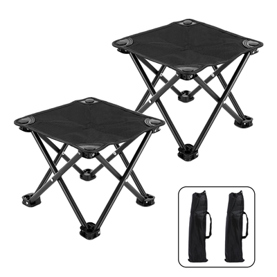 IPRee Portable Camping Folding Chair Footrest Compact Lightweight Travel Foot Rest Stool for Outdoor Park Lawn BBQ with Storage Bag