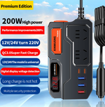 Car Inverter 12V 24V To 220V Car Booster Charging Truck Household Socket Power Conversion Multi-function Vehicle Inverter Charger
