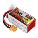 LinkMejor Power 14.8V 1300mAh 100C 4S Lipo Battery XT60 Plug for RC Racing Drone