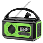 H17 Multifunctional Emergency Radio 12000mAh Solar Crank AM FM NOAA Weather Alert Power Bank Flashlight Compass SOS Survival Gear for Outdoor Camping Power Outage Emergency Kit