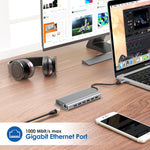 Bakeey FX15W 15 in 1 USB-C Hub Docking Station Adapter with 1*PD/ 1*SD/ 1*TF/ 4*USB 2.0/ 3*USB 3.01*HDMI/1 *LAN/ 1*VHA/ 1*Audio