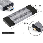 Dual Protocol 10Gbps M.2 MVMe & NGFF SSD Case USB3.1 Gen2 Aluminum Case External Solid State Drive Enclosure for M/M&B Key M.2 NVME SSD 2230 2242