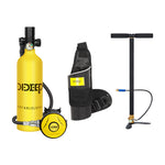 [US Direct] DIDEEP Mini Diving Bottle Set 1L Portable Lung Bottle for Underwater Breathing Reusable Oxygen Bottle up to 20 Minutes Diving Time Portable Dive Tank Air Cylinders for Shallow Water Snorkeling or Emergency Backup