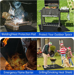 Fireproof Welding Blanket Certified 5mm Thick Carbon Felt Heat Resistant Mat up to 3000°F for Soldering Firepit Grill Welding