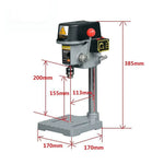 High Speed Mini Drilling Machine 340W Adjustable 3 Speed Benchtop Drill Press 1-10mm Chuck for Wood Plastic Aluminum