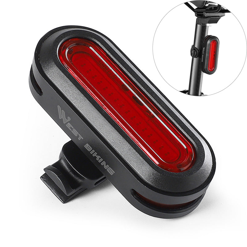 WEST BIKING 60LM 1000m Visibility Bicycle Taillight USB Rechargeable 360° Rotation Adjustment 6 Mode Flash Warning Lamp Waterproof Bike Rear Light for MTB Outdoor Night Cycling Safety