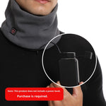 LinkMejor USB Charging Electric Heated Neck Scarf 3 Gears Adjustable Intelligent Winter Warm Neckerchief Plush Collar for Men Women