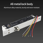 12V Electric Drop Bolt Lock Fail Secure Magnetic Deadbolt Door Lock with Time Delay Key Cylinder for Access Control Systems