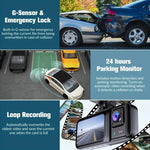 Full HD 1080P Car Front Windshield DVR Camera 3 Lens Dash Cam with Infrared Night Vision Parking Reverse Assistance