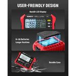 EU US Direct KAIWEETS KE1000 Insulation Resistance Tester 3MΩ to 100GΩ 750V AC 1000V DC Multimeter with DAR PI Auto Calculation for Industrial Testing