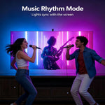 Elfeland 3M/3.8M/5M Smart TV Sync LED Light Strip RGB+IC Lighting Auto On/Off Screen Ambiance Light APP & Remote Control