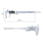 LinkMejor 0-150mm Stainless Steel Digital Vernier Caliper 0.01mm with Depth Measuring Rod